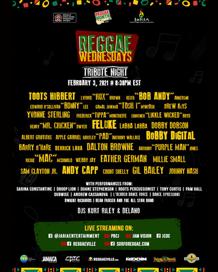 Reggae Wednesdays - Tribute Night 2021