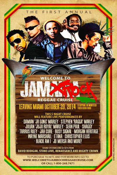Welcome To Jamrock Reggae Cruise 2014